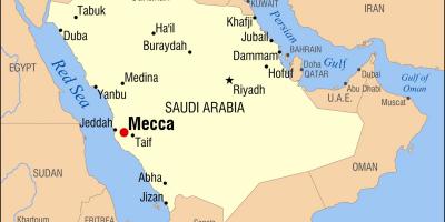 지도의 메카에서 사우디아라비아