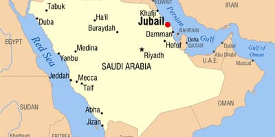 사우디 아라비아 주 베일 KSA 지도