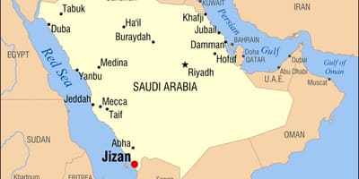지잔 KSA 지도