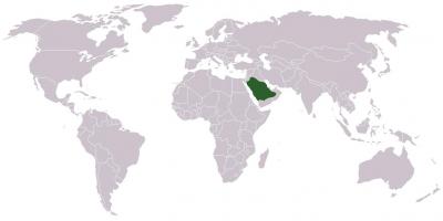 사우디아라비아는 세계에서 지도
